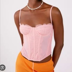 Urban Outfitters Modern Love Corset Blush
